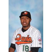 Outfielder Delta Cleary Jr. with the Long Island Ducks