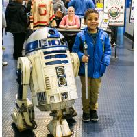 A young Grand Rapids Griffins Fan and R2-D2