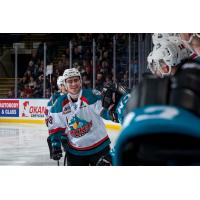 Kelowna Rockets celebrate with the bench