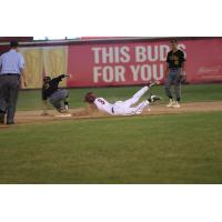 Wisconsin Rapids Rafters outfielder Brody Wofford slides into second