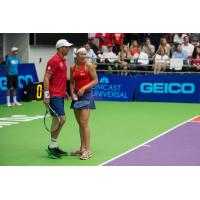 Mike Bryan and Nicole Melichar of the Washington Kastles discuss strategy