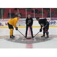 Ceremonial Puck Drop of Austin Bruins Team Black vs. Gold All-Star Challenge