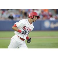 Diosbel Arias of the Spokane Indians circles the bases