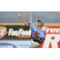 Spokane Indians pitcher Hans Crouse on the mound