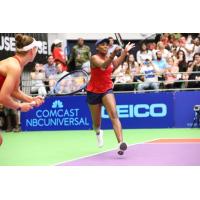 Venus Williams and Nicole Melichar of the Washington Kastles