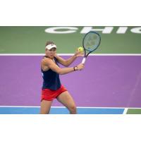 Nicole Melichar prepares to return a shot for the Washington Kastles