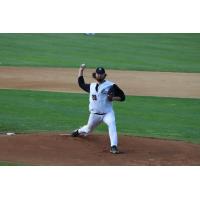 Saugerties Stallions pitcher Noah Stone (Arkansas St.) delivers Saturday against the Glens Falls Dragons