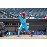 Memphis Redbirds outfielder Adolis Garcia awaits a pitch