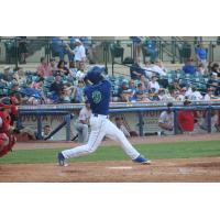 Cal Jones of the Lexington Legends swings away