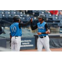 Daniel Barrios and Isiah Gilliam of the Tampa Tarpons