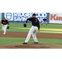 Long Island Ducks pitcher John Brownell prepares to throw