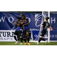 Colorado Springs Switchbacks celebrate against OKC Energy FC