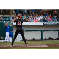 Brenna Moss batting for the Chicago Bandits