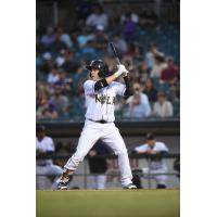 New Orleans Baby Cakes outfielder J.B. Shuck at bat