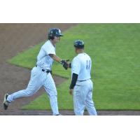 Idaho Falls Chukars First Baseman Reed Rohlman rounds third