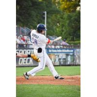 Mike Borst of the St. Cloud Rox with a big swing