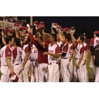 Wisconsin Rapids Rafters celebrate a win