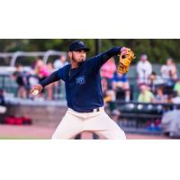 Pitcher Osmer Morales with the Mobile BayBears