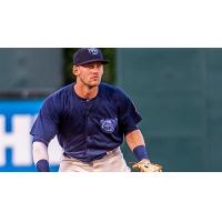 Third baseman Taylor Ward with the Mobile BayBears