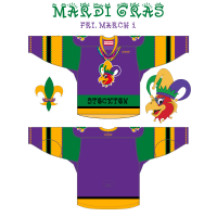 Stockton Heat Mardi Gras jersey